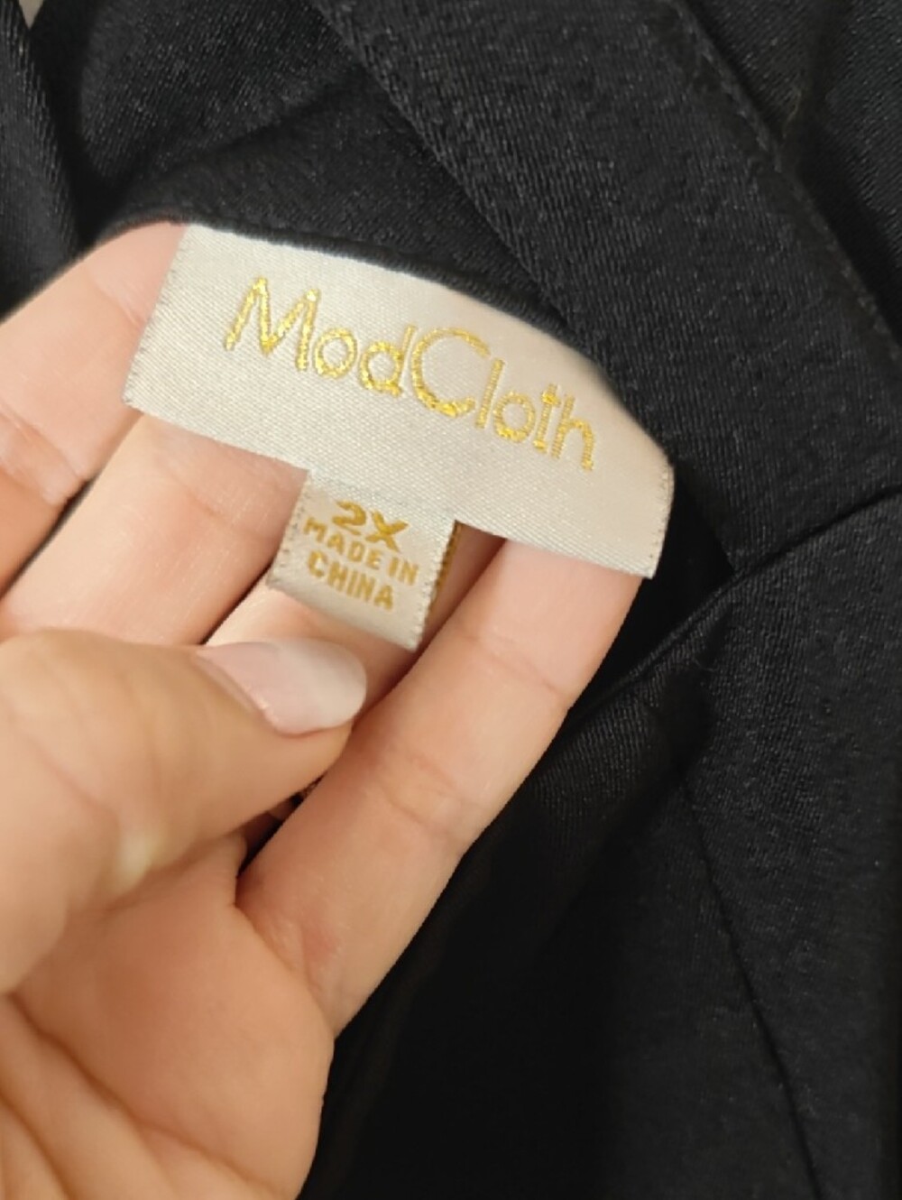 Modcloth Black Cross-Strap Mini Dress - Picture 2 of 8